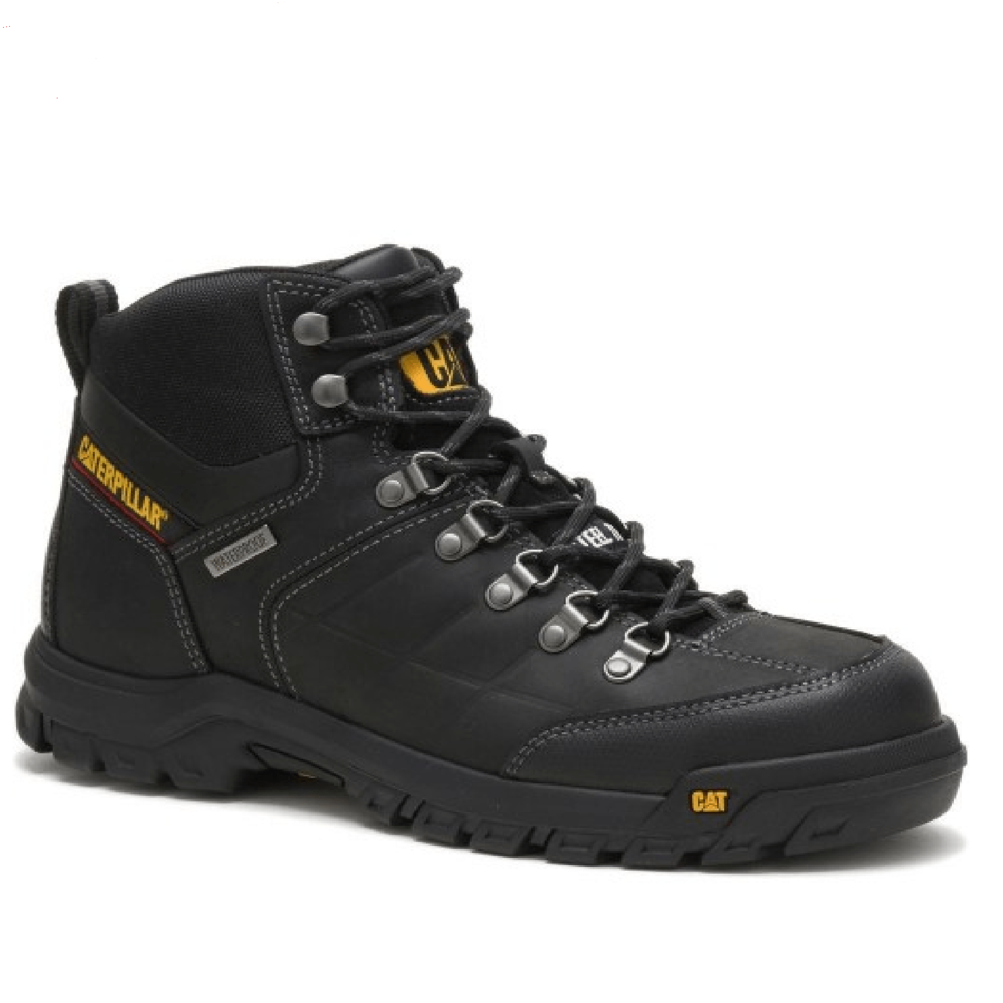 Caterpillar THRESHOLD WATERPROOF Steel Toe Work Boot BLACK P90936